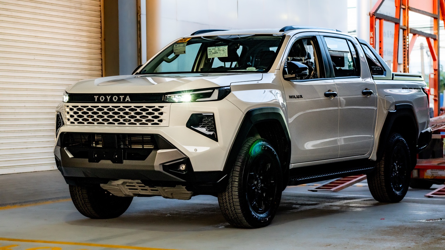 Brand-new Toyota Hilux Conquest photographed at the Sovereign Motors holding yard
